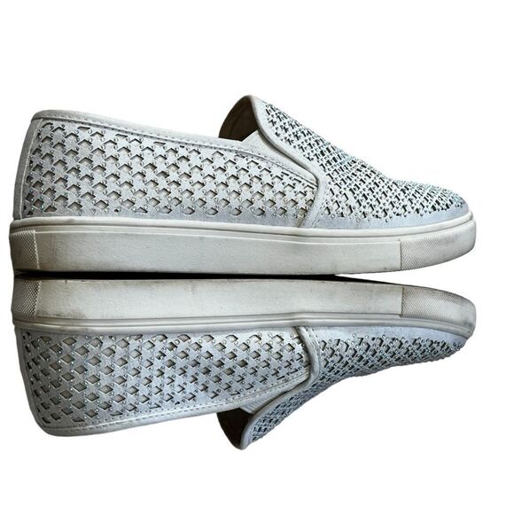 Material Girl white loafer Fashion Sneaker Slip On Rhinestone Ladies sz 8 - Picture 11 of 12